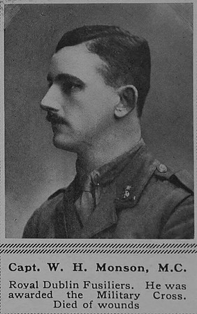Monson W H Captain MC 8th Royal Dublin Fusiliers The Sphere 2nd Dec 1916
