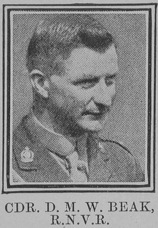Beak D M W Comm VC Royal Naval Volunteer Reserve