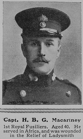 Macartney H B G Captain 1st Royal Fusiliers The Sphere 14th Aug 1915