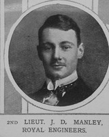 Manley J D 2nd Lt Royal Engineers The Illustrated London News 24th Oct 1914
