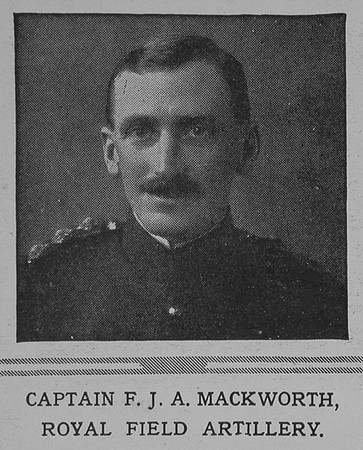 Mackworth F J A Captain Royal Field Artillery The Illustrated London News 21st Nov 1914