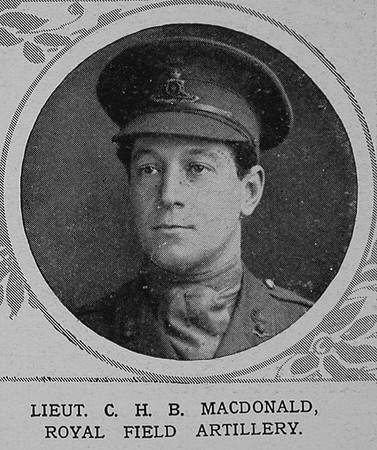 MacDonald C H B Lt Royal Field Artillery The Illustrated London News 17th April 1915