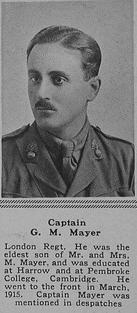 Mayer G M Captain 1st London Regiment (Royal Fusiliers) The Sphere 24th Mar 1917