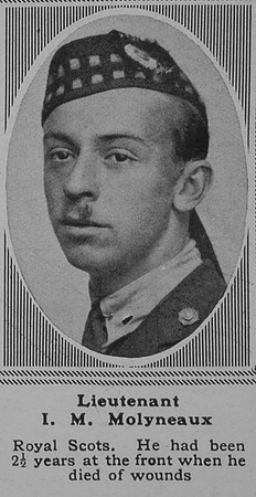Molyneaux I M Lt 7th Royal Scots The Sphere 31st Aug 1918