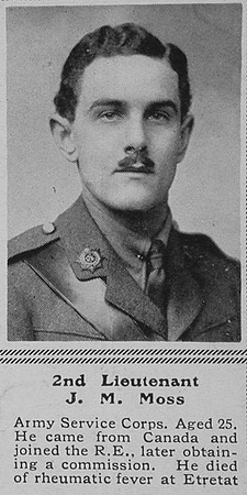 Moss J M 2nd Lt ASC The Sphere 4th Dec 1915