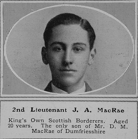 MacRae J A 2nd Lt King's Own Scottish Borderers The Sphere 7th Nov 1914