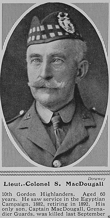 MacDougall S Lt Col 10th Gordon Highlanders The Sphere 28th Aug 1915