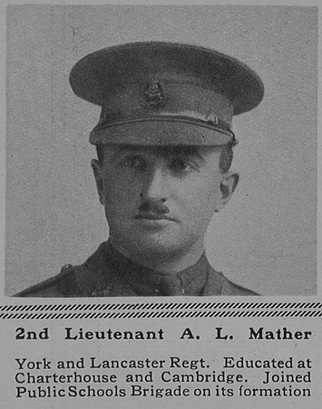 Mather A L 2nd Lt 3rd York and Lancaster Regiment The Sphere 17th Feb 1917