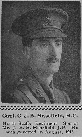 Masefield C J B Captain MC North Staffs Regt The Sphere 20th Oct 1917