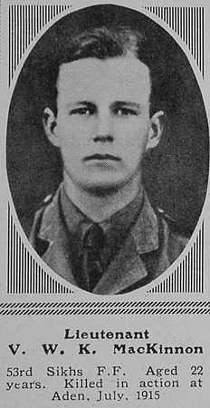 MacKinnon V W K Lt Indian Army The Sphere 6th Nov 1915