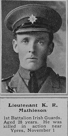 Mathieson K R Lt 1st Irish Guards The Sphere 5th Dec 1914