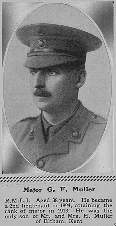 Muller G F Major Deal Btn RN Div RMLI The Sphere 5th Jun 1915