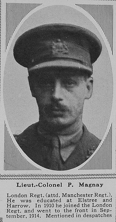 Magnay P Lt Col 12th Manchester Regt The Sphere 9th Jun 1917