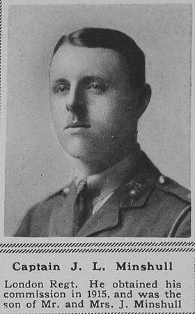 Minshull J L Captain 3rd London Regt The Sphere 26th May 1917