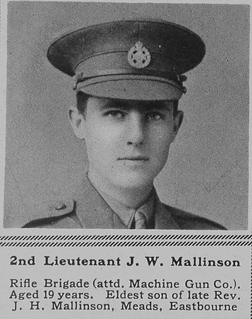 Mallinson J W 2nd Lt 6th Rifle Brigade The Sphere 20th May 1916