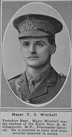 Mitchell T I Major 13th Yorkshire Regt The Sphere 8th June 1918