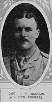 Mackain J F Captain Indian Army The Illustrated London News 26th Dec 1914