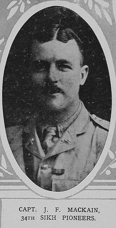 Mackain J F Captain Indian Army The Illustrated London News 26th Dec 1914