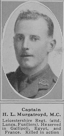 Murgatroyd H L Captain MC Leics Regt The Sphere 2nd Nov 1918