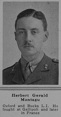 Montagu H G Pte 20413 4th Oxford and Bucks Light Infantry The Sphere 17th Feb 1917