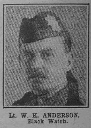 Anderson W K Lt 5th Black Watch (Royal Highlanders) The War Illustrated 21st Sep 1918