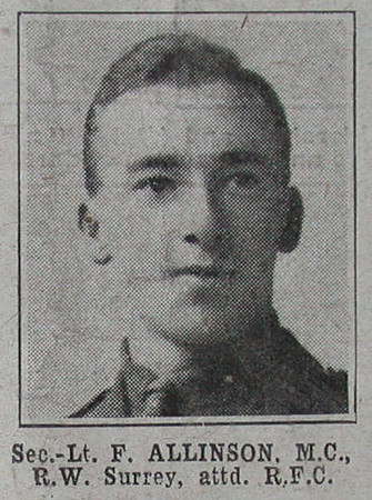 Allinson F 2nd Lt MC Royal Flying Corps The War Illustrated