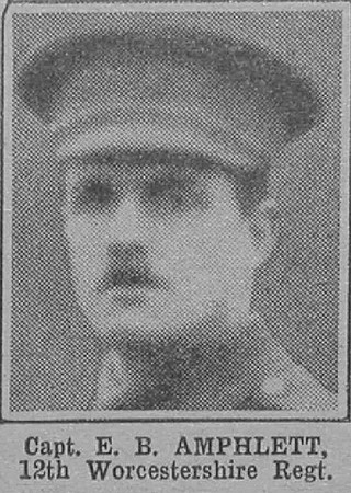 Amphlett E B Captain 12th Worcestershire Regiment The War Illustrated 2nd Oct 1915