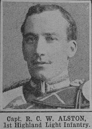 Alston R C W Captain 1st Highland Light Infantry The War Illustrated 2nd Oct 1915