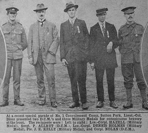 Allbut P Sergt 13388 DCM Holmes D LCpl 17781 MM Worcestershire Regiment The War Illustrated 9th September 1916