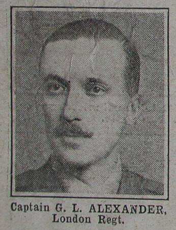 Alexander G L Captain London Regt The War Illustrated