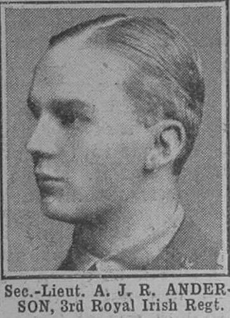 Anderson A J R 2nd Lt 3rd R Irish Regt The War Illustrated 29th May 1915