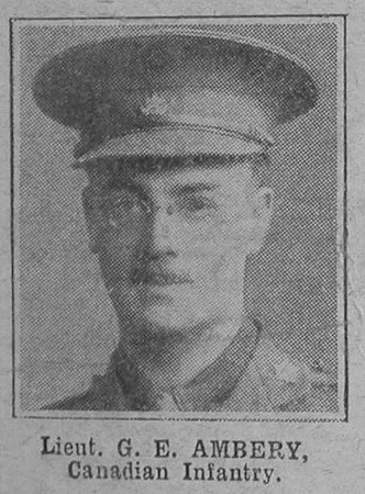 Ambery G E Lt 50th CEF The War Illustrated