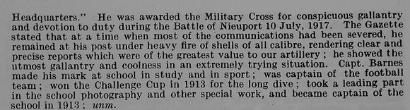 Barnes H C Captain MC 2nd Royal Sussex Regiment Obit Part 2