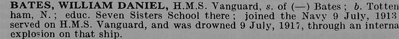 Bates W D Arm M/6329  HMS Vanguard Royal Navy