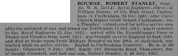 Bourne R S Sergt WR251147 Royal Engineers