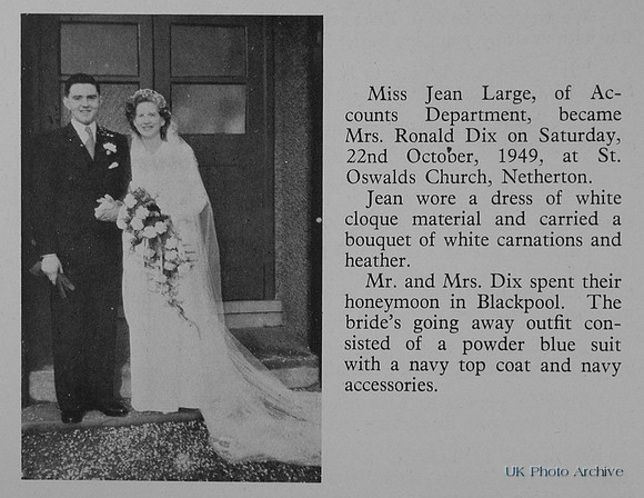 Wedding Of Jean Large And Ronald Dix