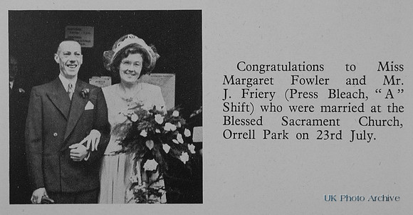The Wedding Of Margaret Fowler And John Friery