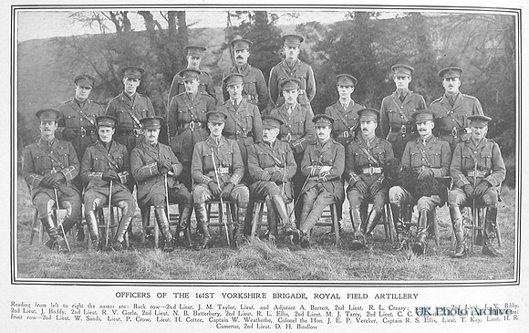 Royal Field Artilery Yorkshire Brigade Officers The Sphere 12th Feb 1916