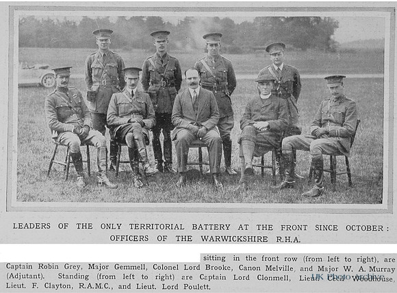 Warwickshire Territorial Royal Horse Artillery Officers