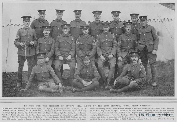 Royal Field Artillery NCOs 80th Brigade