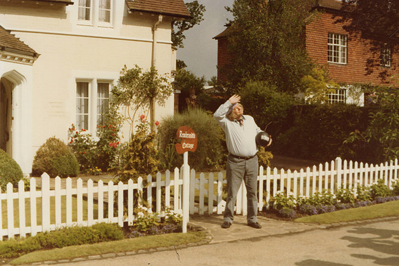Benny Hill Filming The Rembrandt Cottage Sketch At West Lodge Ashtead Park