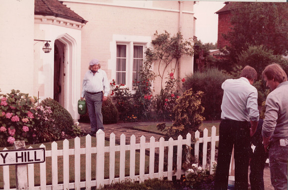 Benny Hill Filming The Rembrandt Cottage Sketch At West Lodge Ashtead Park