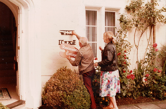 Benny Hill Filming The Rembrandt Cottage Sketch At West Lodge Ashtead Park
