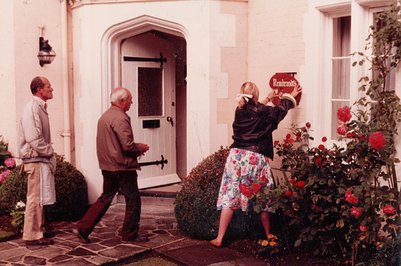 Benny Hill Filming The Rembrandt Cottage Sketch At West Lodge Ashtead Park
