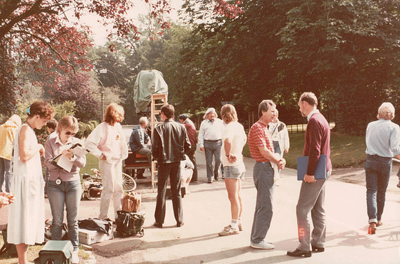 Benny Hill Filming The Rembrandt Cottage Sketch At West Lodge Ashtead Park