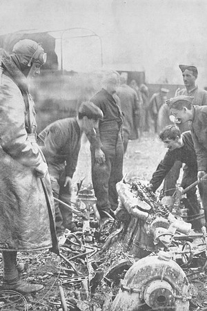The Zeppelin Destroyed Near London On 3rd Sep 1916