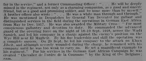 Hammick E Captain MC Indian Army Obit Part 2