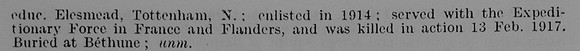Harrow W A Pte 24810 Royal Fusiliers Obit Part 2