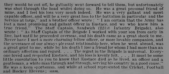 Herrick H E Captain 1st Royal Irish Fusiliers Obit Part 2