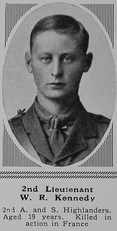 Kennedy W R 2nd Lt 2nd A & S Highlanders The Sphere 29th Jan 1916